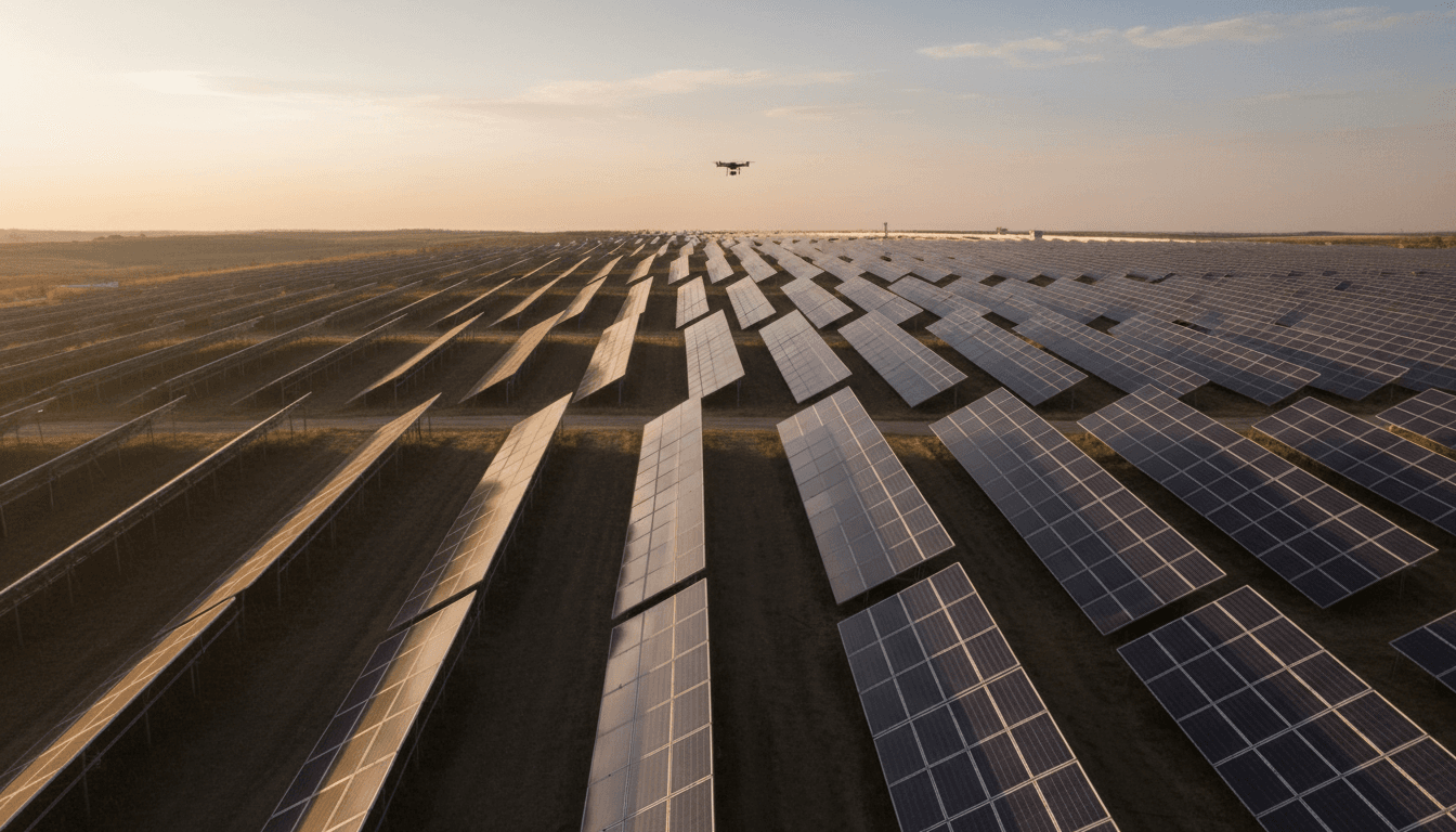 Luftaufnahme von bewaldeten Hügeln in Südwestthüringen mit Windkraftanlagen am Horizont
